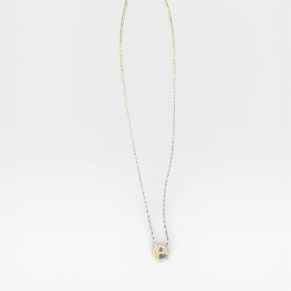 Silver and Diamond "e" necklace - Picture 4 of 7